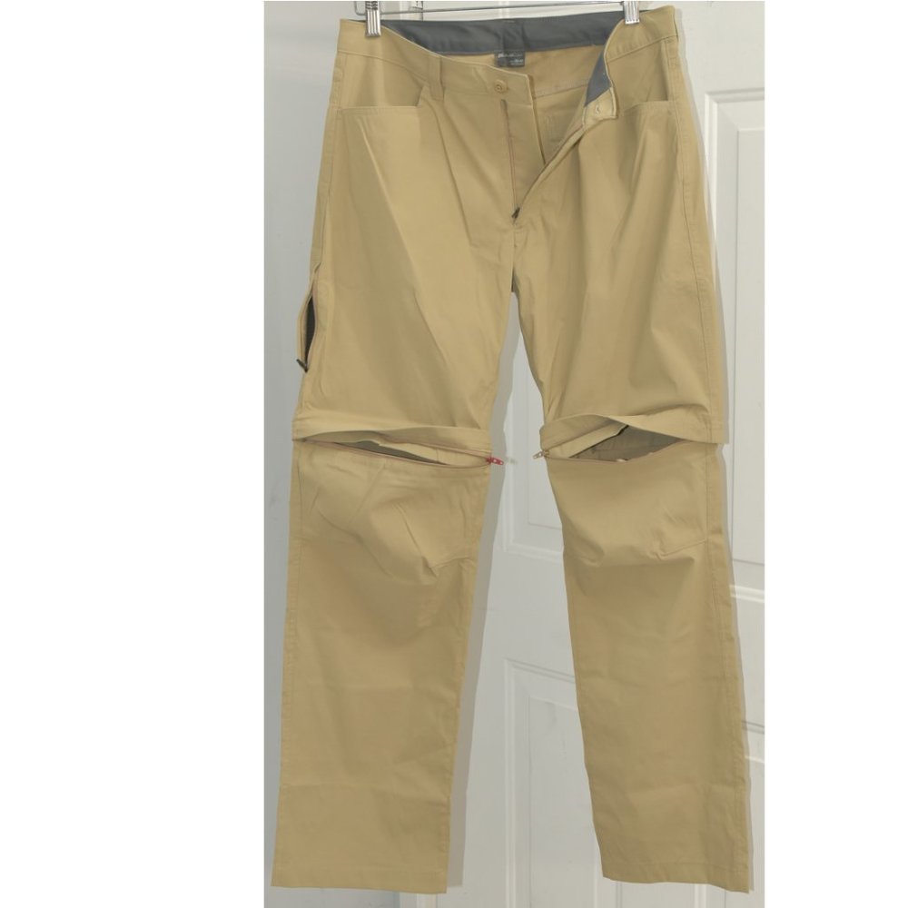 Eddie Bauer Convertible Tech Pants Tan - Picture 5 of 10